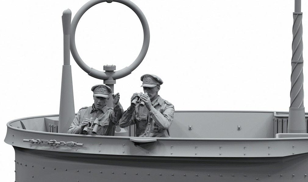 Border Model 1/35 Scale German Submariners & Commanders (Loading) (5 Pcs.) Plastic Model BR-003 NZ Stock