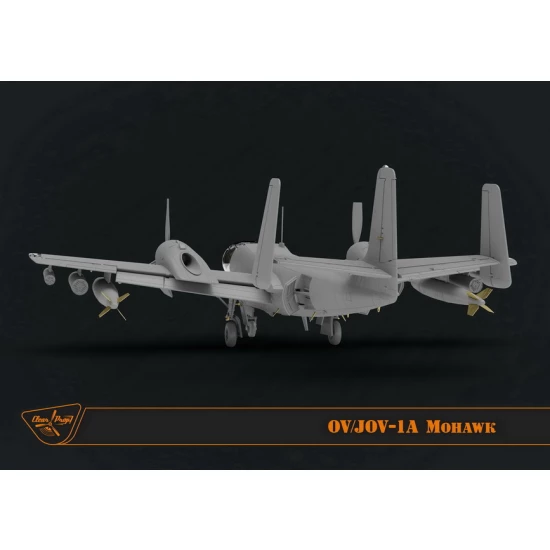 Clear Prop 1:72 scale Grumman OV-1 A/JOV-1A Mohawk (Advanced Kit) 72016 scale model kit