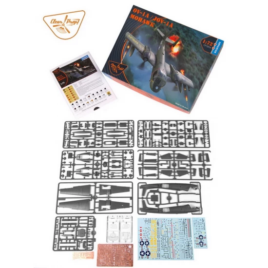 Clear Prop 1:72 scale Grumman OV-1 A/JOV-1A Mohawk (Advanced Kit) 72016 scale model kit