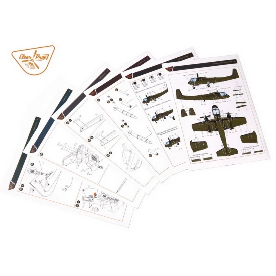 Clear Prop 1:72 scale Grumman OV-1 A/JOV-1A Mohawk (Advanced Kit) 72016 scale model kit