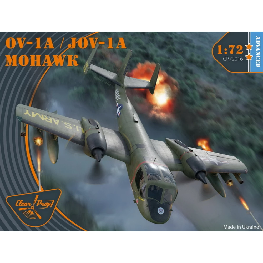 Clear Prop 1:72 scale Grumman OV-1 A/JOV-1A Mohawk (Advanced Kit) 72016 scale model kit