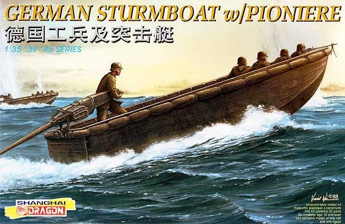 Dragon 1:35 scale German Sturmboat w/ Pioniere 6108 scale model kit