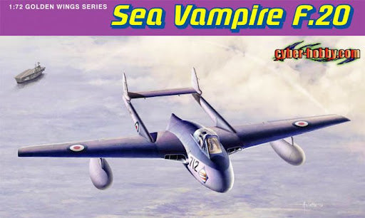 Cyber Hobby 1/72 Scale Sea Vampire F.20 Plastic Model Kit No. 5112 NZ Stock