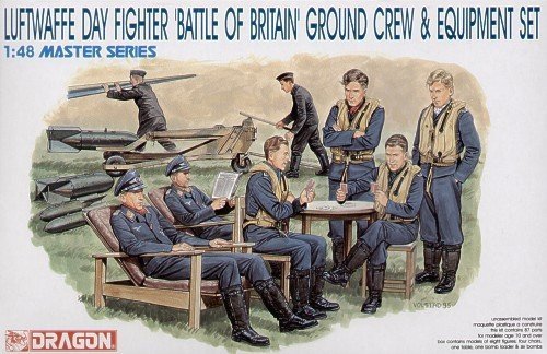 Dragon 1/48 Scale Luftwaffe Day Fighter Battle of Britain Ground Crew & Equipment Set 5532 Plastic Model Kit