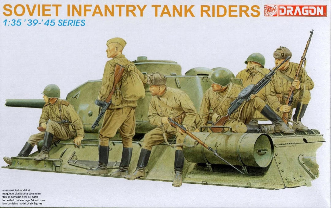 Dragon 1/35 Soviet Infantry Tank Riders – Kit 6197