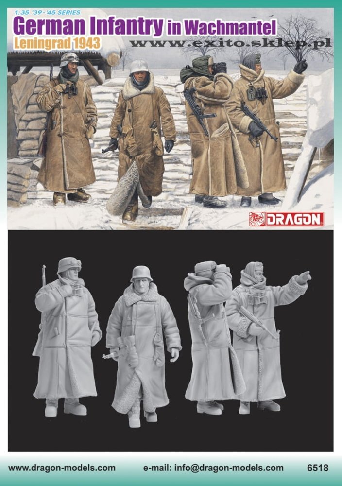 DRAGON 6518 - 1:35 German Infantry In Wachtmantel - Leningrad 1943