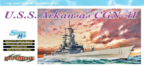 Dragon 1:700 scale U.S.S. Arkansas CGN-41 7124 scale model kit
