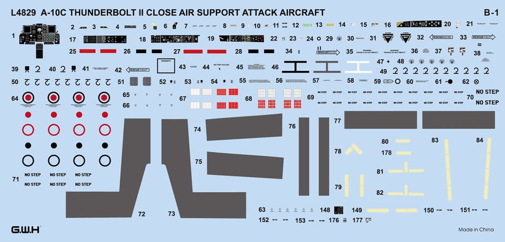 Great Wall Hobby 1/48 Scale A-10C Thunderbolt II L4829 Plastic Model Kit