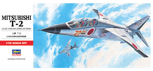 Hasegawa 1/72 Scale Mitsubishi T-2 JASDF Super-Sonic Advanced Jet Trainer 00334 Plastic Model Kit
