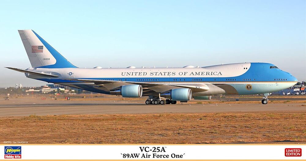 Hasegawa 1/200 VC-25A “89AW Air Force One” Plastic Model Kit 10866