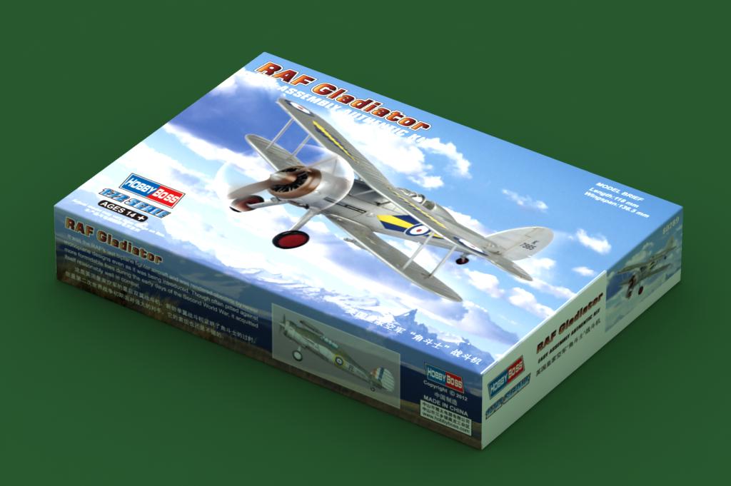 HobbyBoss 1/72 Scale RAF Gladiator Easy Assembly Plastic Model Kit 80289