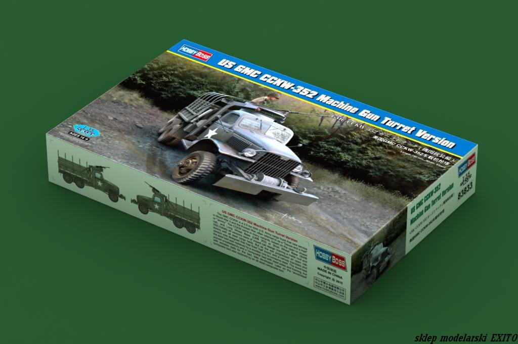 HOBBY BOSS 1:35 scale US GMC CCKW-352 Machine Gun Turret Version 83833 scale plastic model kit