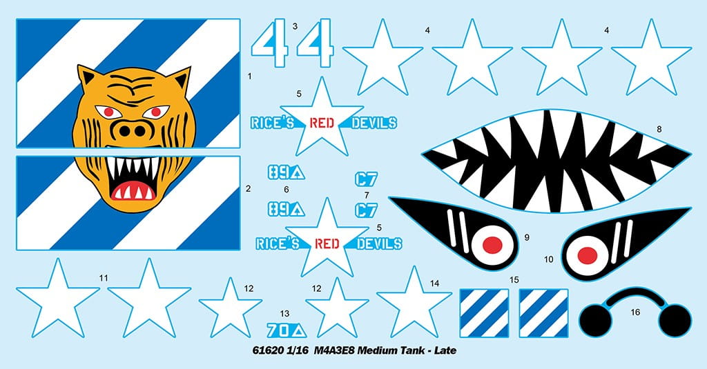 I Love Kit 1:16 scale M4A3E8 Medium Tank Late 61620 scale model kit