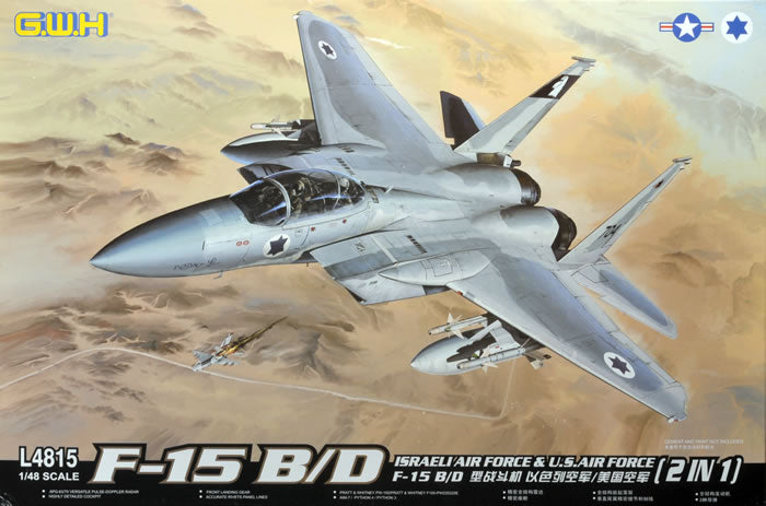 Great Wall Hobby 1/48 F-15B/D Eagle Israeli Air Force & USAF L4815 Twin-Seat Fighter Aircraft Model Kit NZ Stock