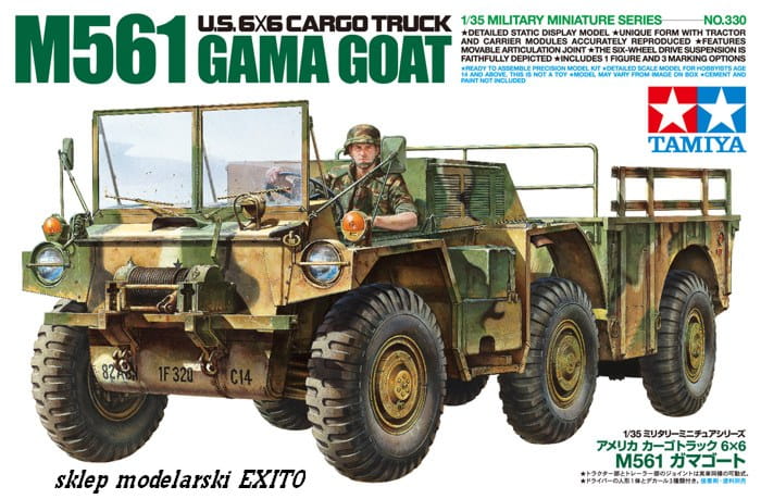 Tamiya 1/35 M561 Gama Goat U.S. 6x6 Cargo Truck Vietnam War Era Plastic Model Kit 35330