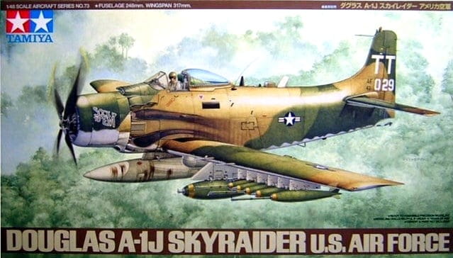 Tamiya 1/48 Scale Douglas A-1J Skyraider U.S. Air Force Plastic Model 61073 NZ Stock