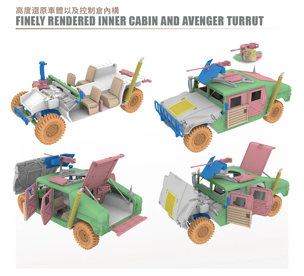 T-Model 1:72 scale M1025/6 Hummer Utility Vehicle TK7319 scale model kit