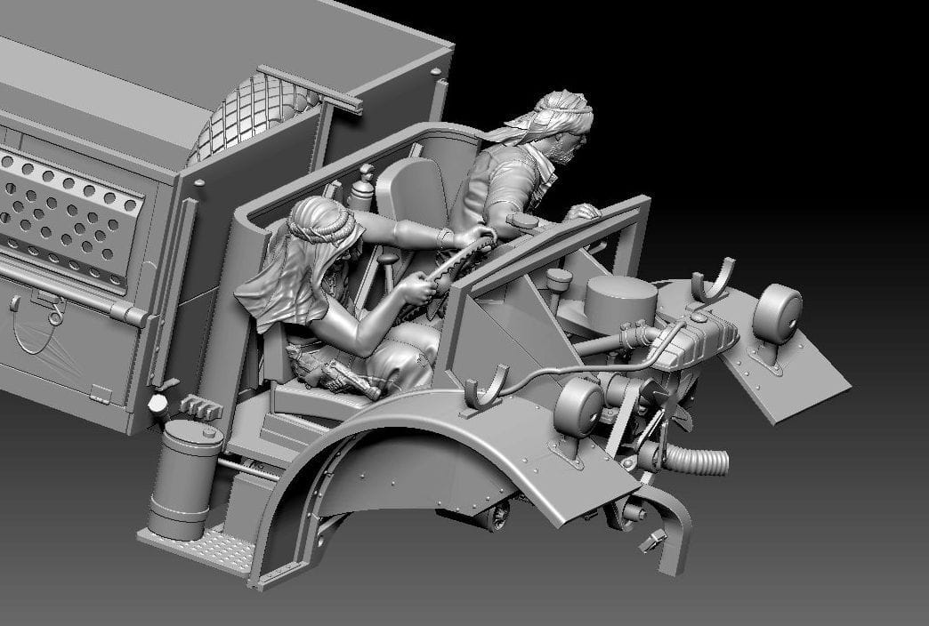 Thunder Model 1:35 scale LRDG CMP F30 Truck with Ordnance 37mm Mk.I Bofors Gun (Limited Bonus Edition) 35307 scale model kit