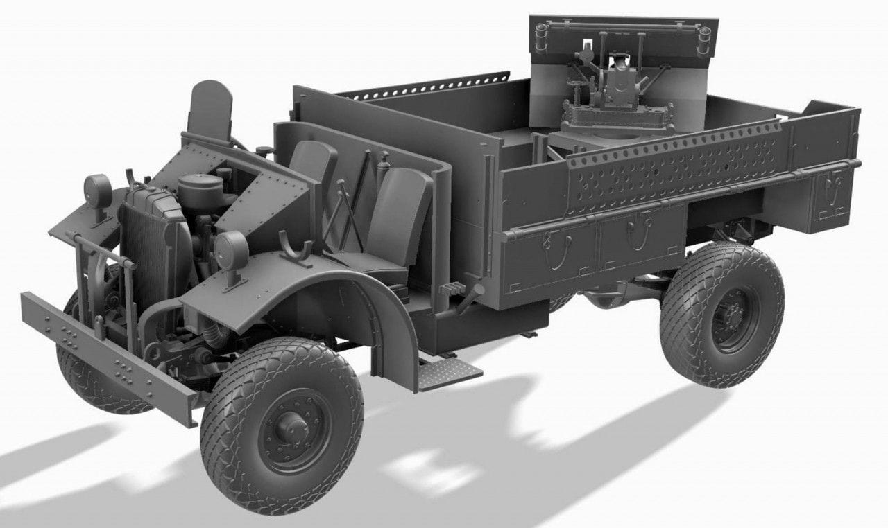 Thunder Model 1:35 scale LRDG CMP F30 Truck with Ordnance 37mm Mk.I Bofors Gun (Limited Bonus Edition) 35307 scale model kit