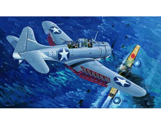 Trumpeter 1:32 scale SBD-3 "Dauntless" MIDWAY (Clear Edition) 02244 scale model kit