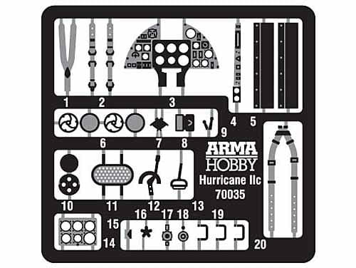 Arma Hobby 1:72 scale Hurricane Mk II b/c "Expert Set" 70042 scale model kit