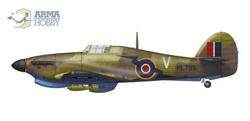 Arma Hobby 1:72 scale Hurricane Mk II b/c "Expert Set" 70042 scale model kit