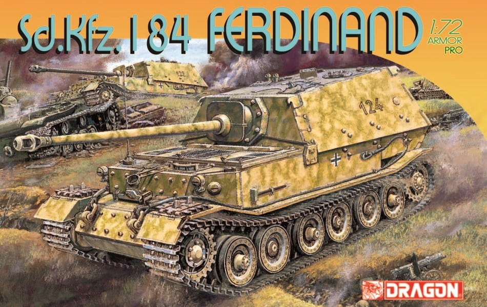 Dragon 1:72 scale Sd.Kfz.184 Ferdinand 7344 scale model kit