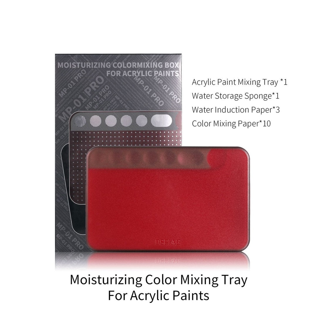 DSPIAE MP-01 PRO Moisturizing Color Mixing Tray – Acrylic & Water-Based Paint Tool NZ Stock