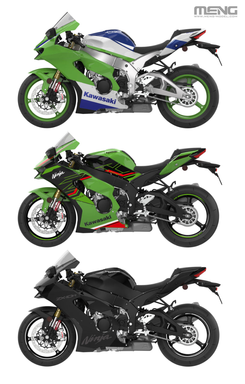 Meng Model 1/9 Kawasaki Ninja ZX-10R MT-007 Japanese Superbike Sports Motorcycle Plastic Model Kit NZ Stock