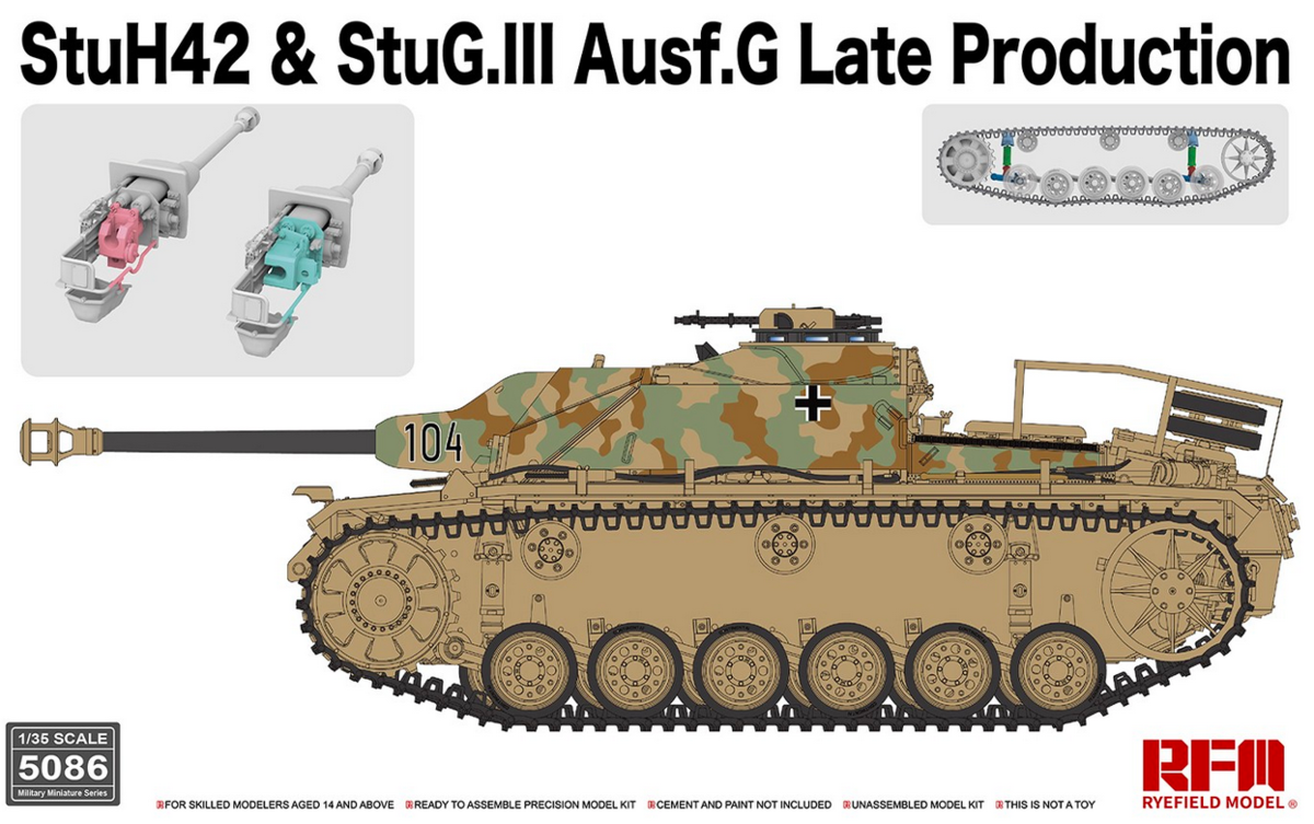Rye Field 1/35 StuH 42 & StuG. III Ausf. G Late – RM-5086