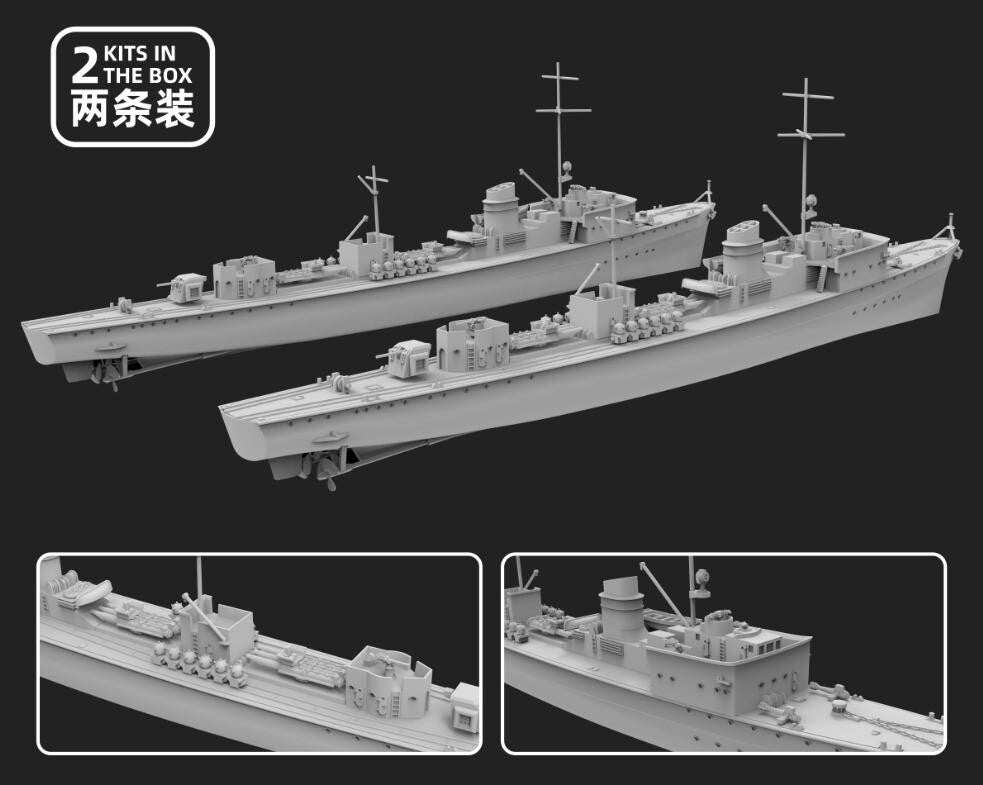 FlyHawk 1/700 German Torpedo-Boat Type 35 (2 Sets) – FH1165