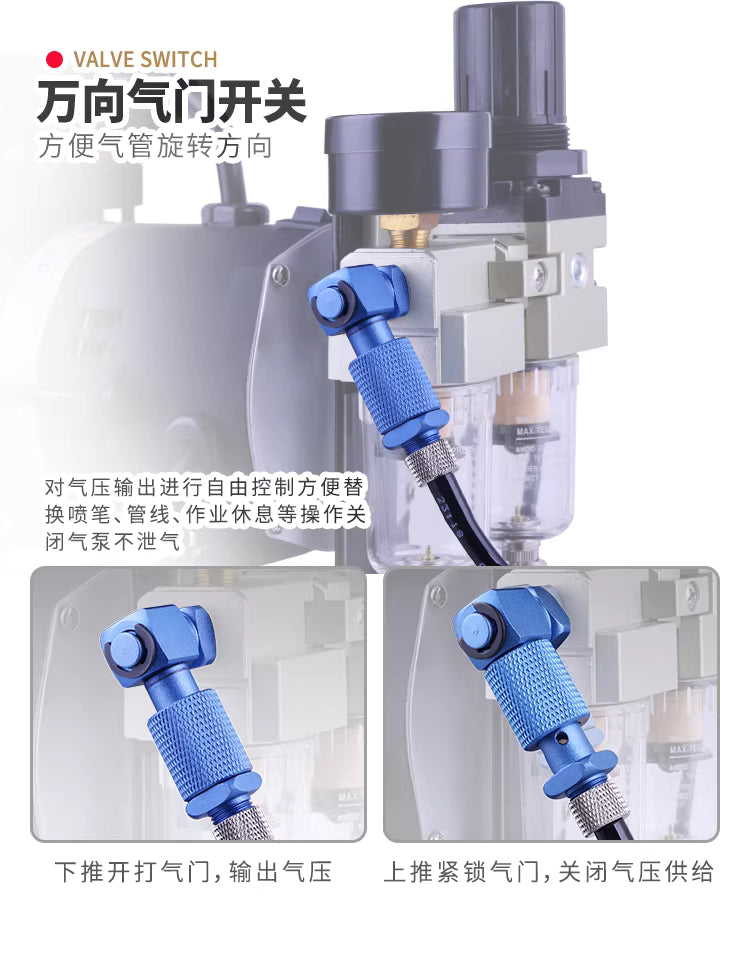 Ustar U-601G Model Painting Air Pump Spray Compressor with Air Tank Auto Stop Airbrush System NZ Stock